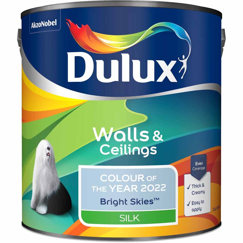 Dulux Wall & Ceilings Bright Skies Silk Emulsion Paint 2.5L