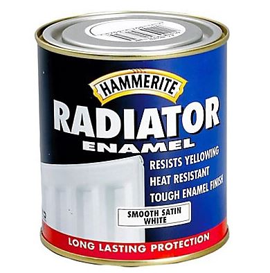 Hammerite Radiator Enamel - Smooth Satin White - 500ml