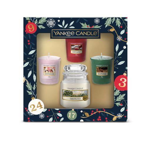 Yankee Candle Small Jar 3 Votives Christmas Giftset Ample