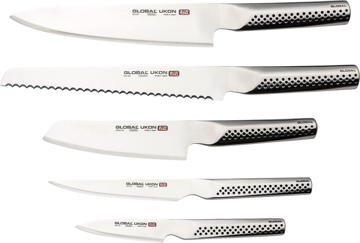 Global Ukon Engine Knife Block Set 6 Piece