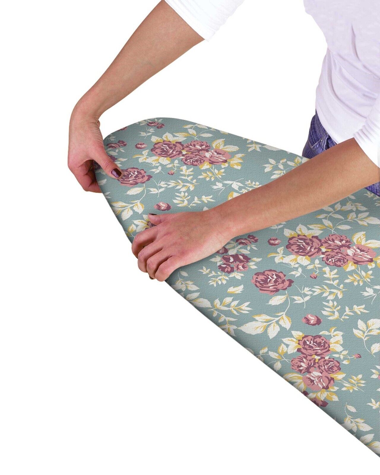 Modern Easy Fit Elasticated Ironing Board Cover - Vintage Floral