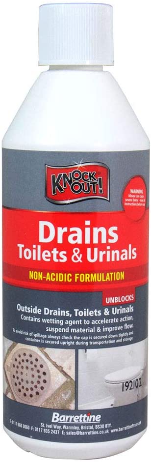 Barrettine Toilet & Drain Unblocker 500Ml Kitchen Home Household Cleaners