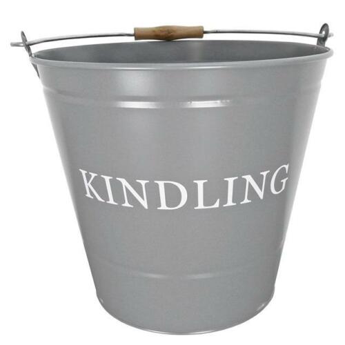 Manor-Fireside-Kindling-Bucket-Grey-Metal