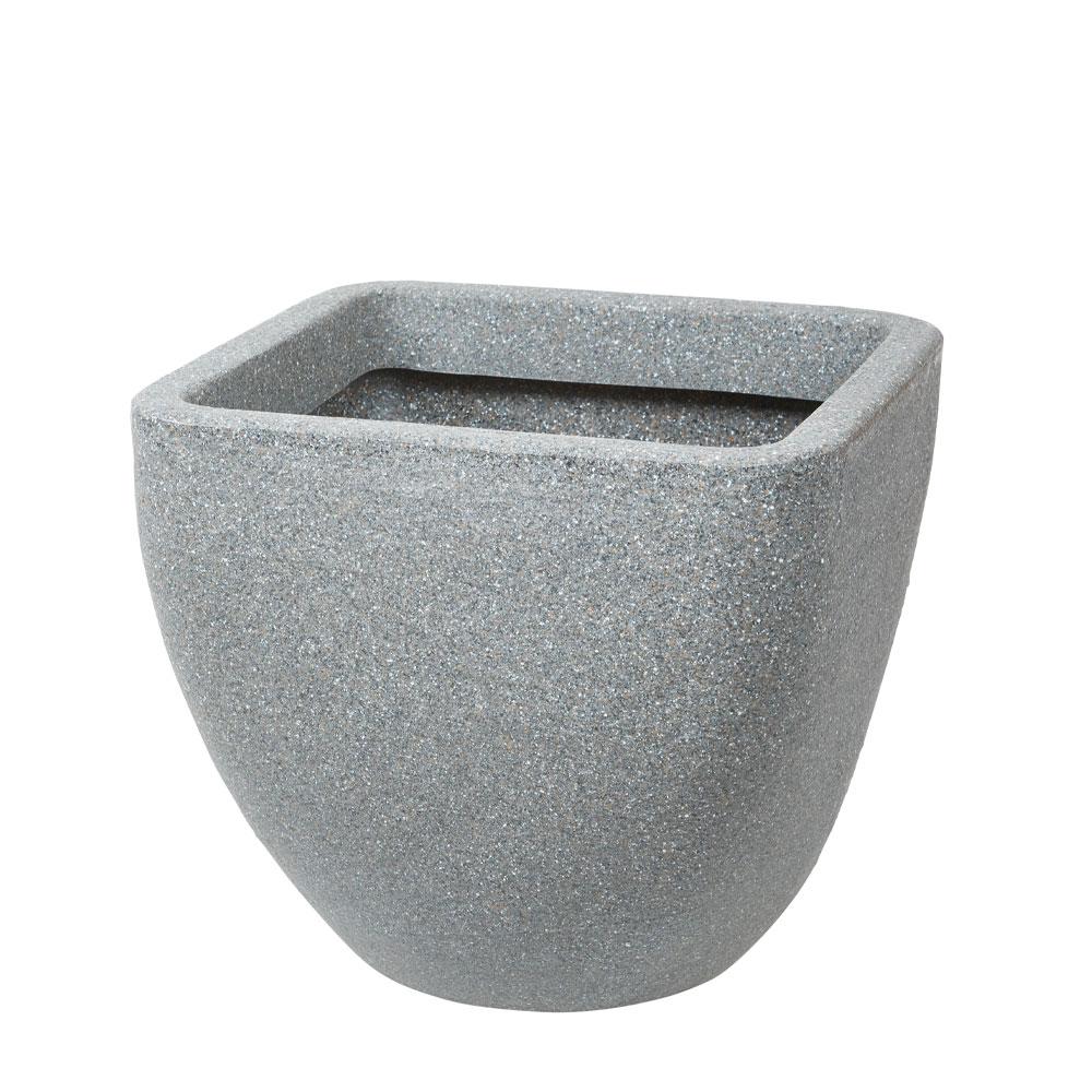 Sankey-Granite-Effect-Small-Square-Top-Round-Base-Planter