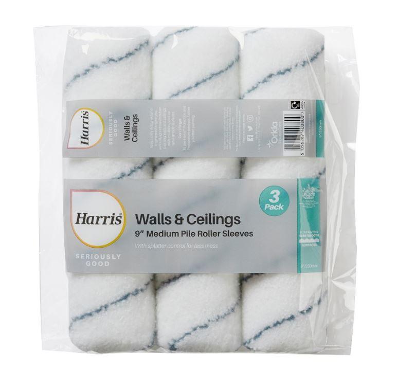 Harris-Seriously-Good-Walls-&-Ceilings-Medium-Pile-Roller-Sleeve-9in-3-Pack