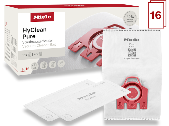Miele XXL Pack of 16 FJM HyClean Pure Vacuum Cleaner Bags