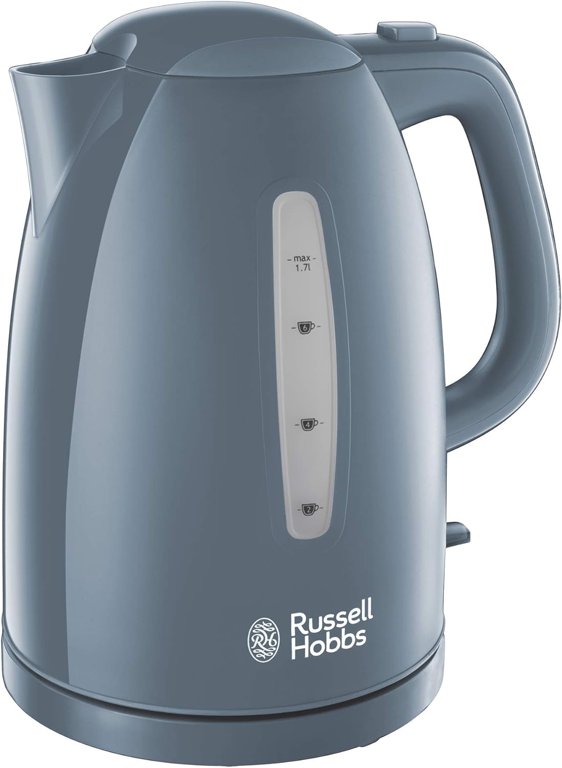 Russell Hobbs Textures Electric Kettle with Rapid Boil and Perfect Pour Spout, 1.7 Litre, Grey