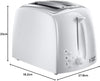 Russell Hobbs Textures 2-Slice Toaster, White