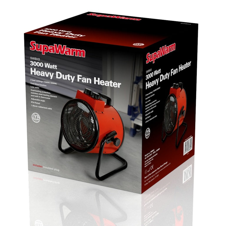 SupaWarm Heavy Duty Fan Heater 3000w