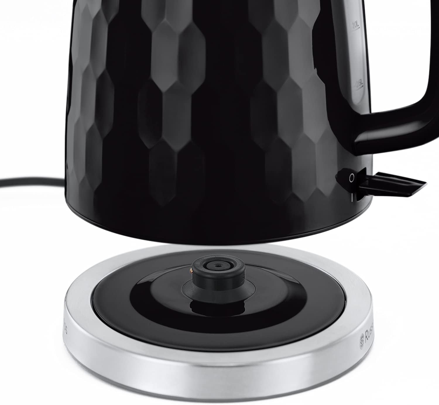 Russell Hobbs Textures Cordless Electric Kettle - Fast Boil, 1.7 Litre, 3000 W, Black