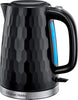 Russell Hobbs Textures Cordless Electric Kettle - Fast Boil, 1.7 Litre, 3000 W, Black