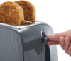 Russell Hobbs Honeycomb 2 Slice Toaster - with Extra Wide Slots and High Lift Feature, Grey