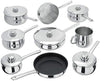 Stellar 1000 S1F2 Set of 9 Stainless Steel Pans Dishwasher Safe - Ex Display no Box