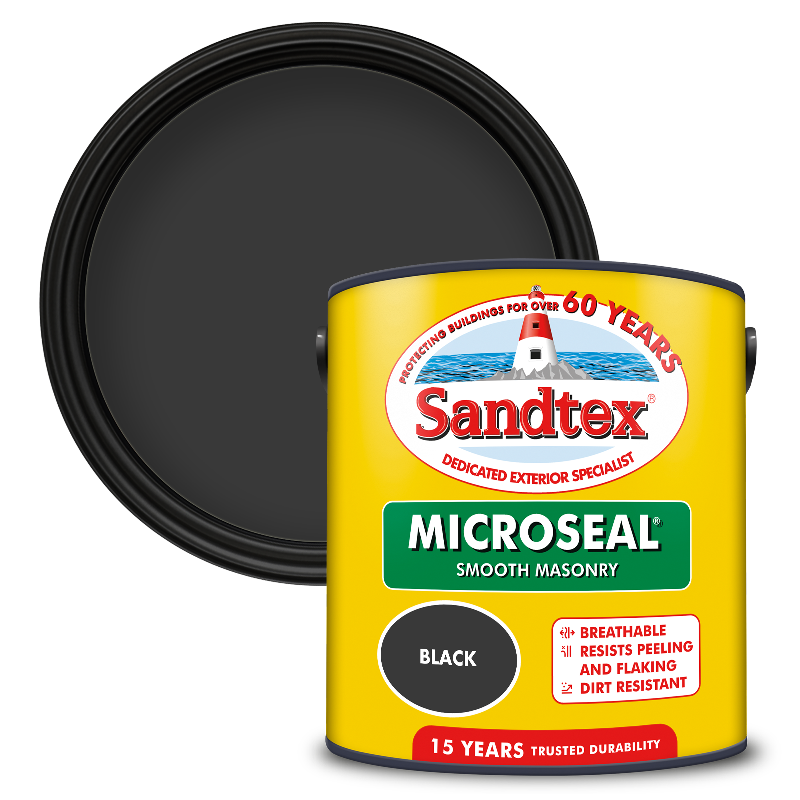 Sandtex Ultra Smooth Masonry Paint Black 2.5L