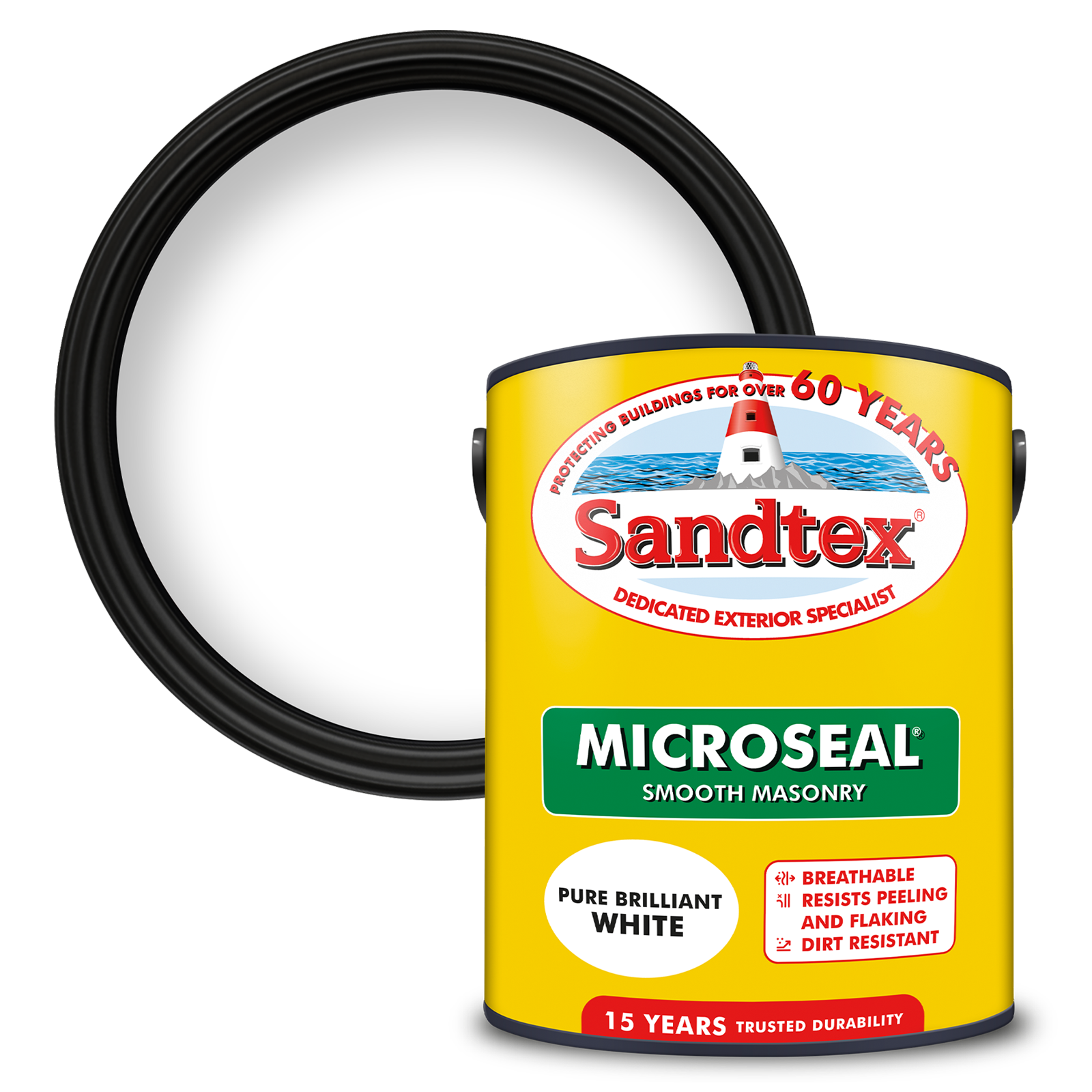 Sandtex Ultra Smooth Masonry Paint Pure Brilliant White 5L
