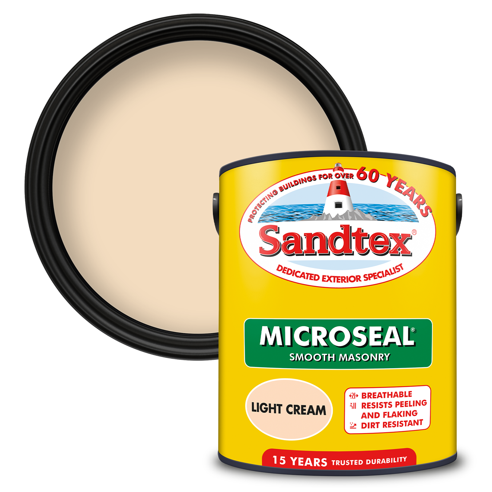Sandtex Ultra Smooth Masonry Paint Light Cream 5L