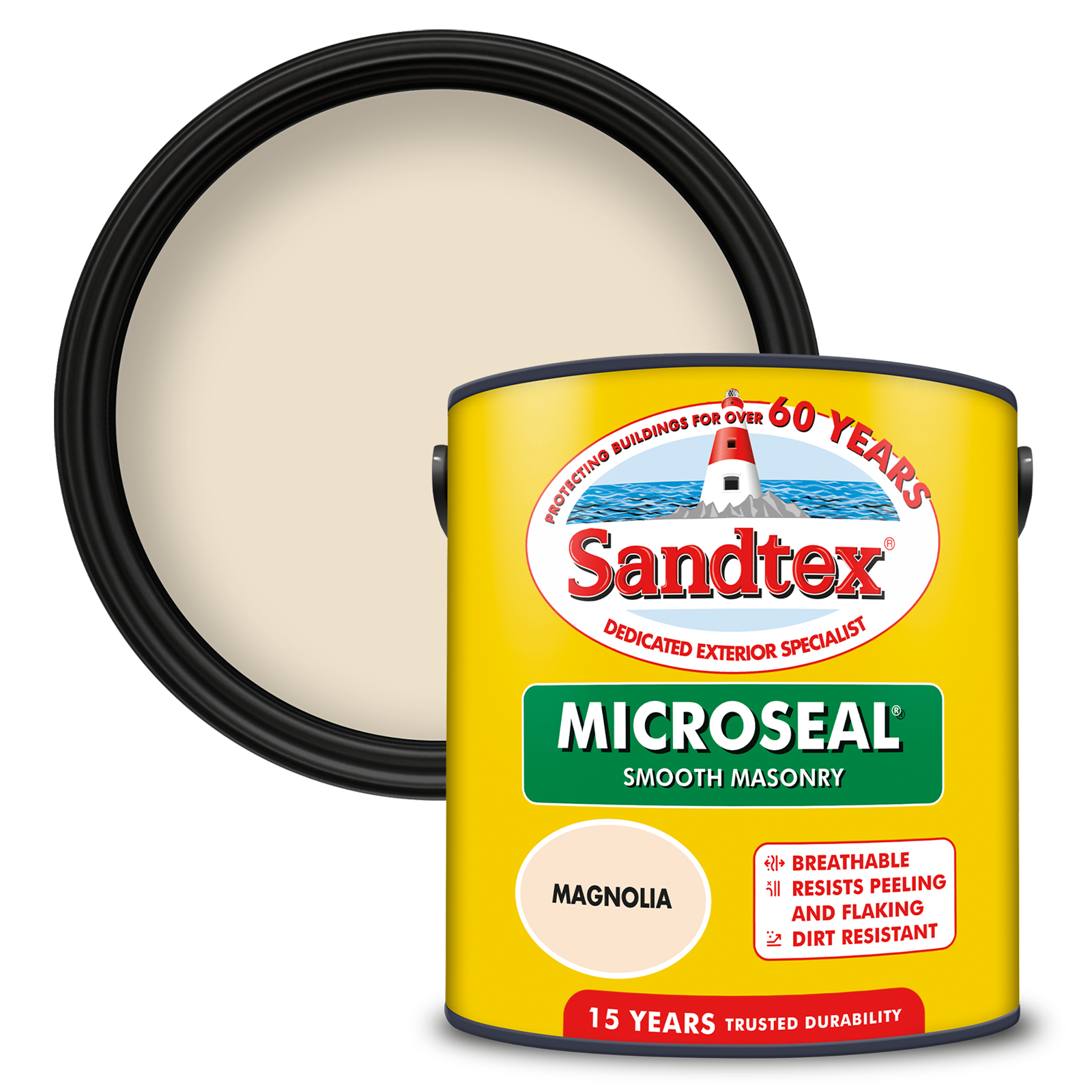 Sandtex Ultra Smooth Masonry Paint Magnolia 2.5L