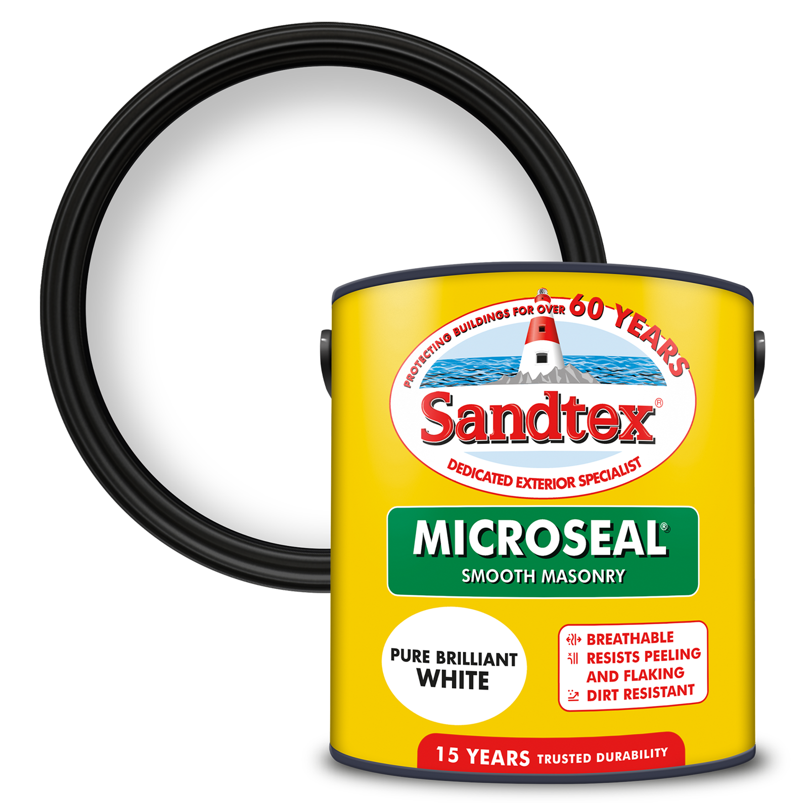 Sandtex Ultra Smooth Masonry Paint Pure Brilliant White 2.5L