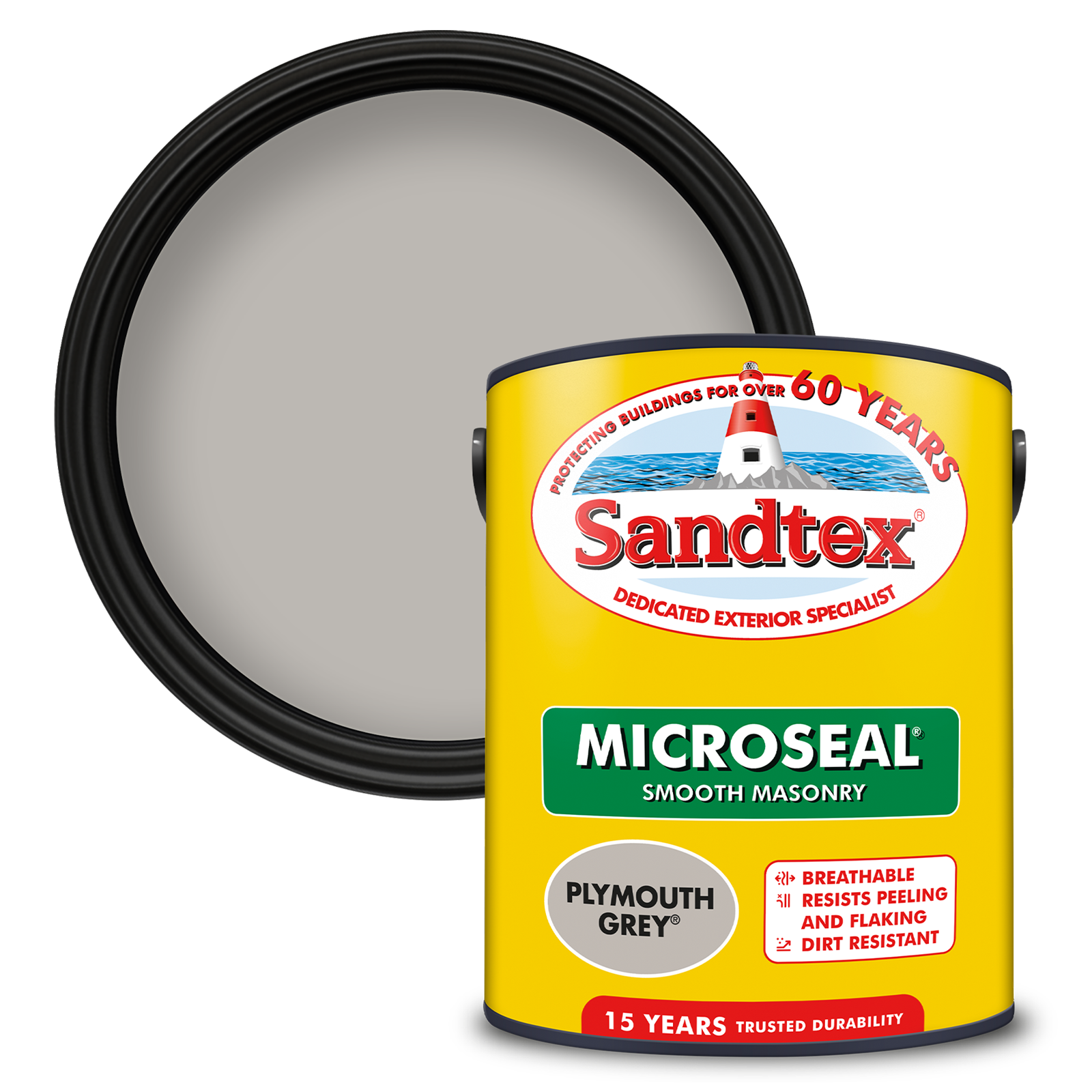 Sandtex Ultra Smooth Masonry Paint Plymouth Grey 5L