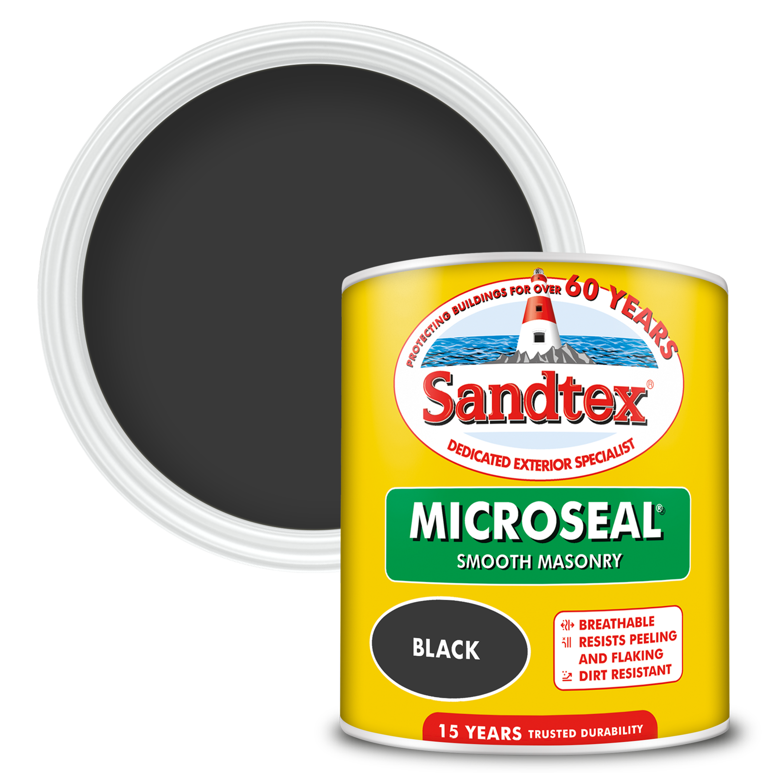 Sandtex Ultra Smooth Masonry Paint Black 1L