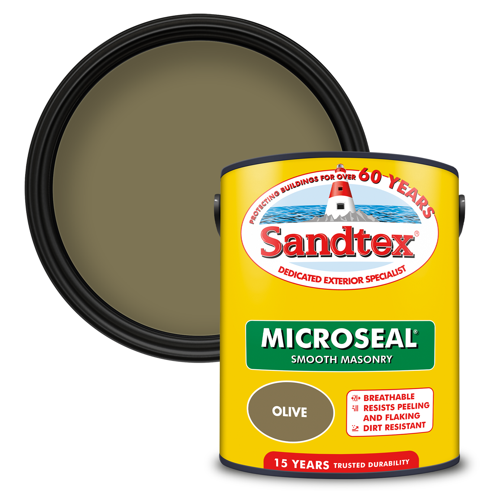 Sandtex Ultra Smooth Masonry Paint Olive 5L