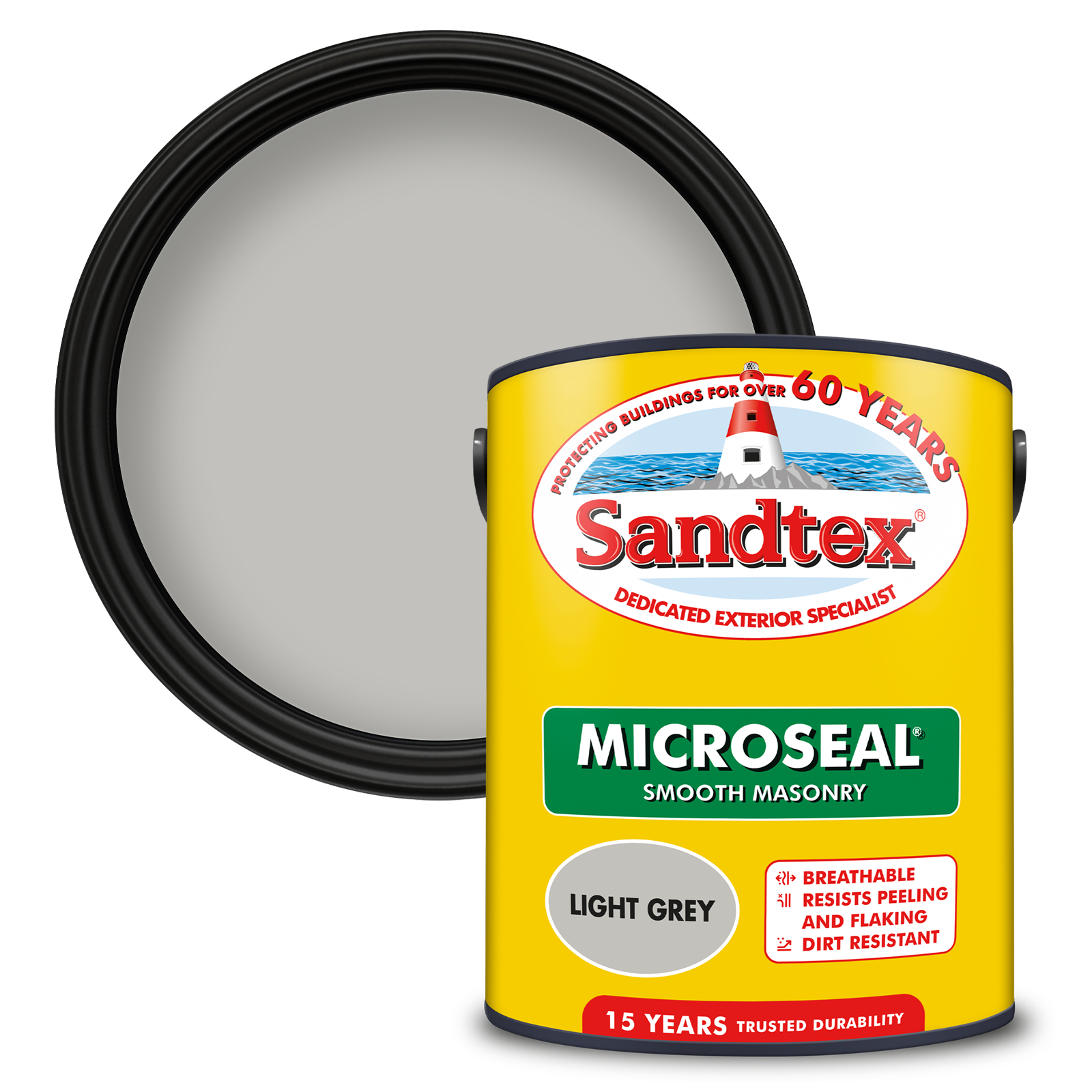 Sandtex Ultra Smooth Masonry Paint Light Grey 5L