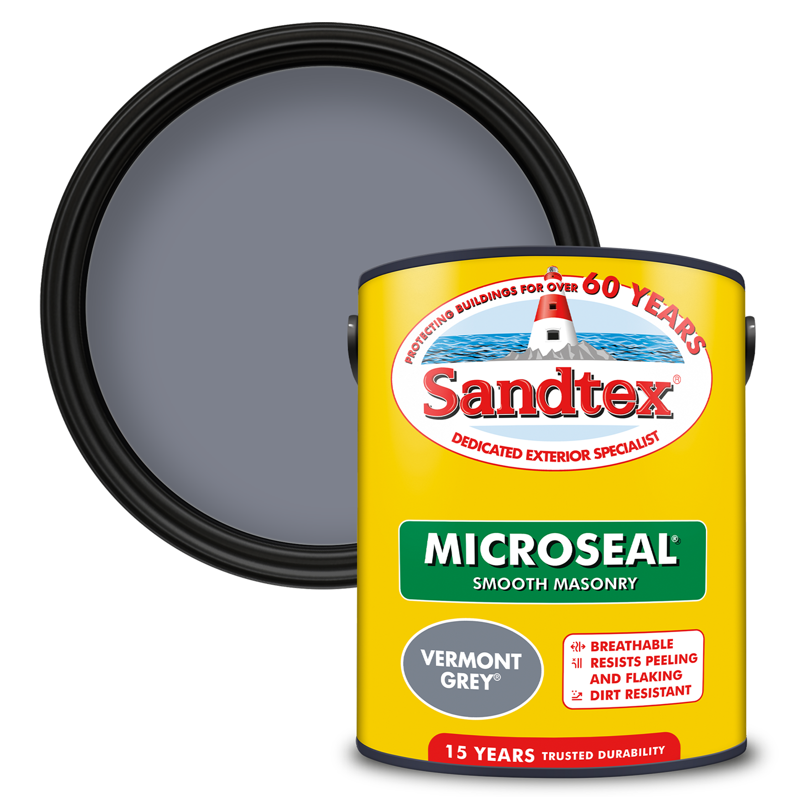 Sandtex Ultra Smooth Masonry Paint Vermont Grey 5L