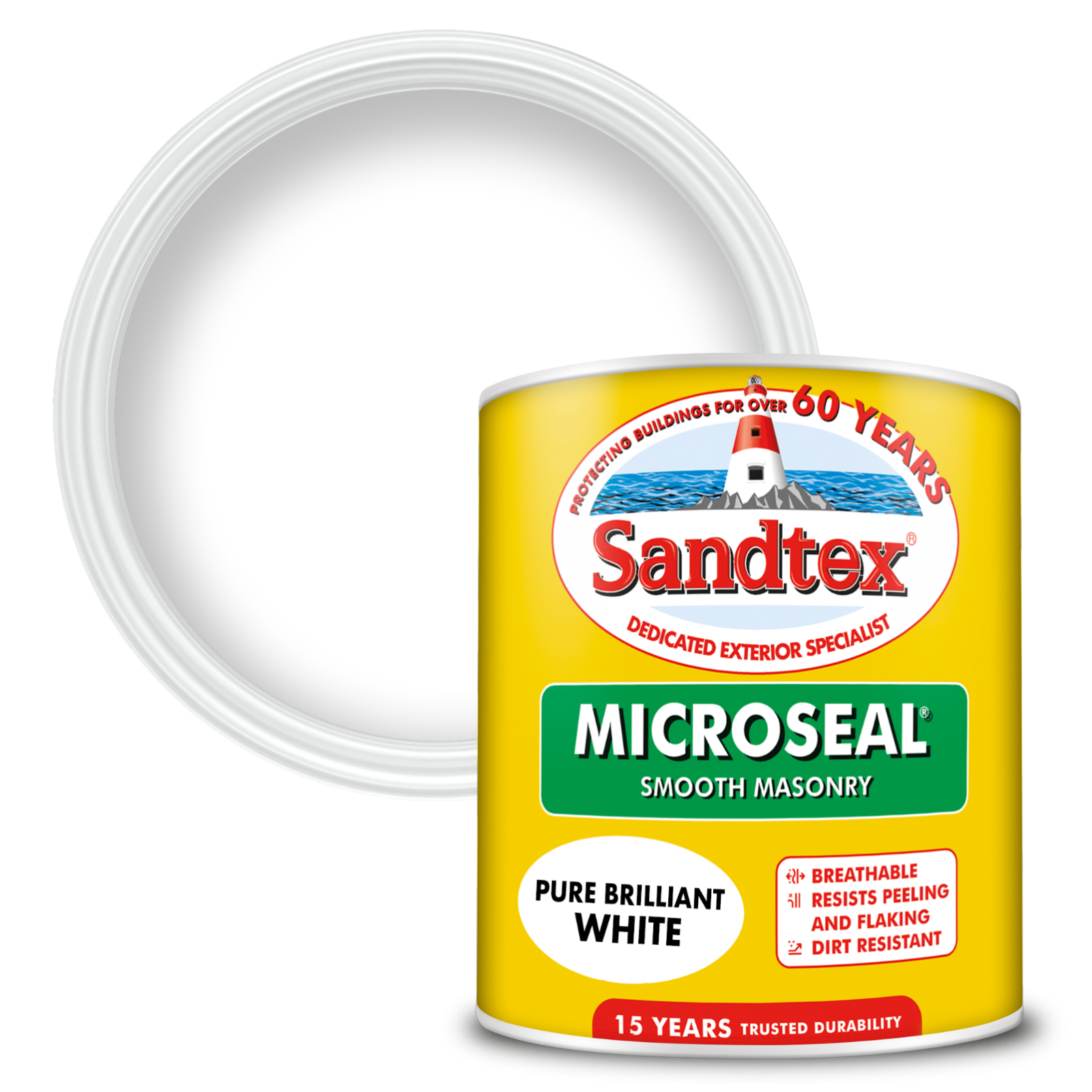 Sandtex Ultra Smooth Masonry Paint Pure Brilliant White 1L