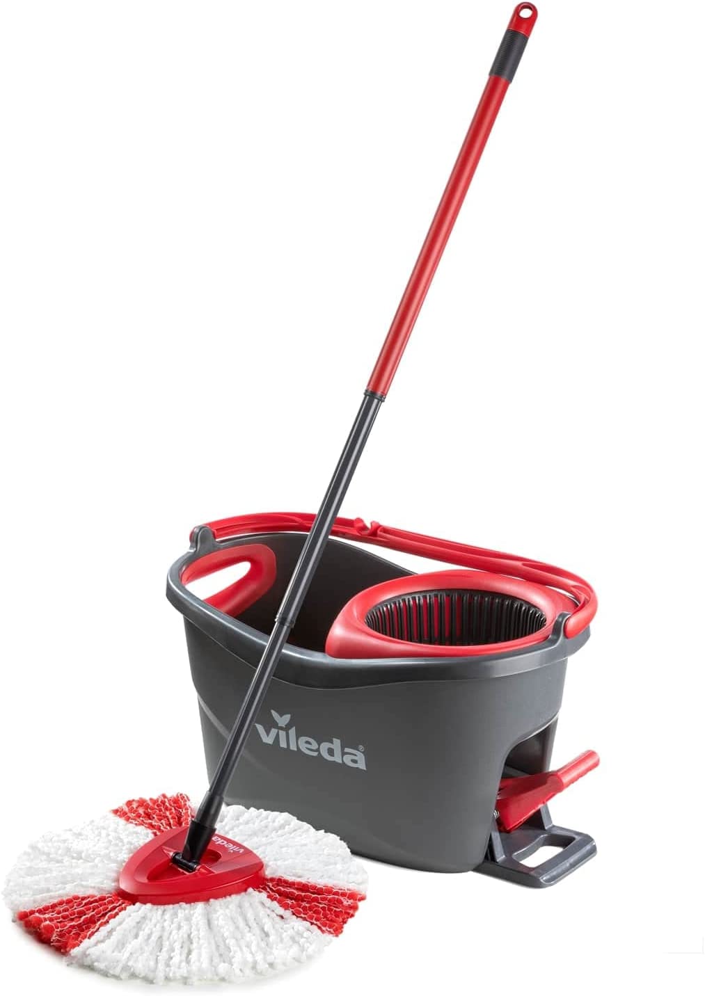 Vileda Turbo Microfibre Mop And Bucket Set, Spin Mop For Cleaning Floors includes Mop & Bucket