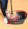 Vileda Turbo Microfibre Mop And Bucket Set, Spin Mop For Cleaning Floors includes Mop & Bucket