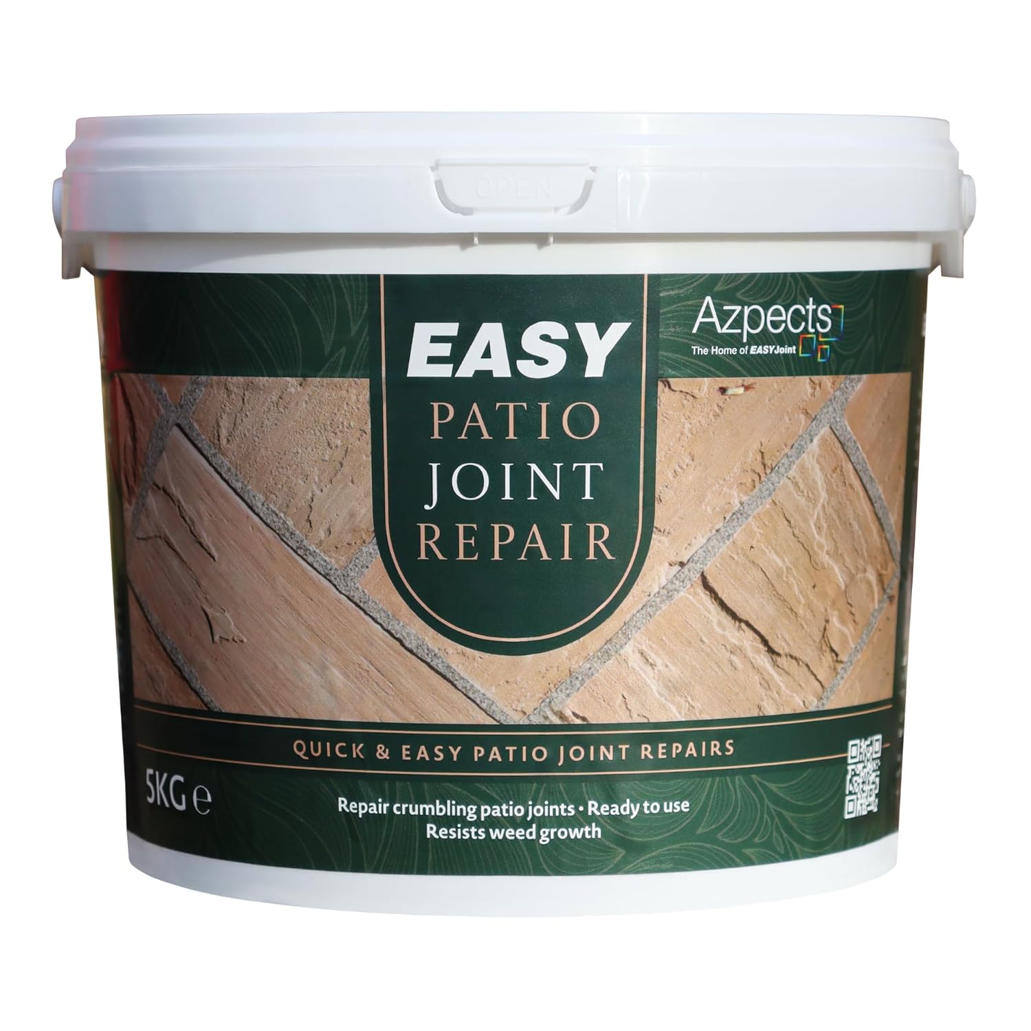 EASYPatio Patio Joint Repair | Patios, Paths & Pavements | 5kg Tub Strong & Durable Water-Activated Ready Mixed Joint Filler