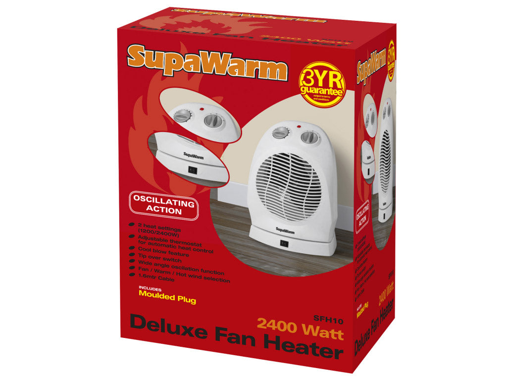 SupaWarm Deluxe Fan Heater 2400w