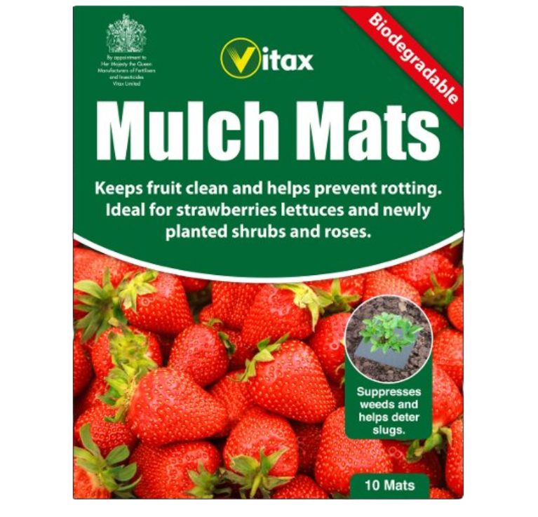 Vitax Biodegradable Mulch Mats For Strawberries, Lettuces & New Shrubs - 10 Mats