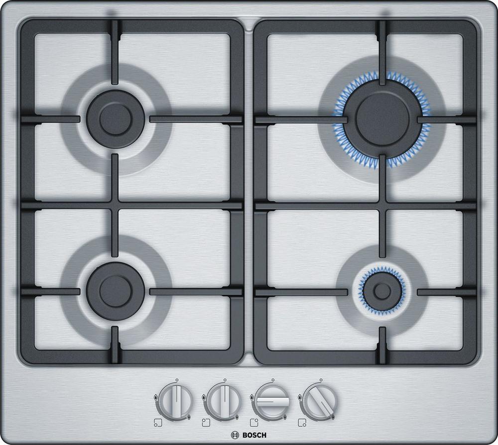 Bosch PGP6B5B90 58.2cm Gas Hob - Stainless Steel