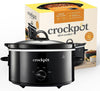 Crockpot Slow Cooker, Removable Easy-Clean Ceramic Bowl, 3.7 L (3-4 People), Energy Efficient' Black