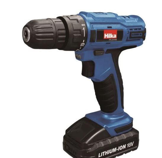 Hilka 18V Li-ion Cordless Drill/Driver with Two Batteries