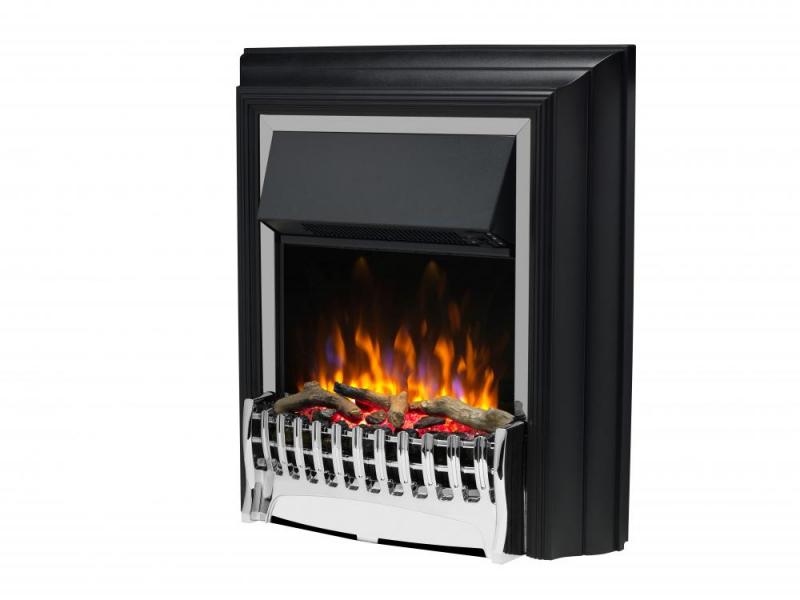Dimplex Kingsley Deluxe Chrome Freestanding Optiflame Electric Fire
