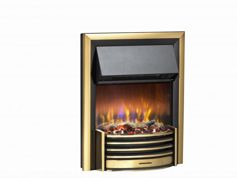 Dimplex Lerwick Brass Inset Optiflame 3D Electric Fire