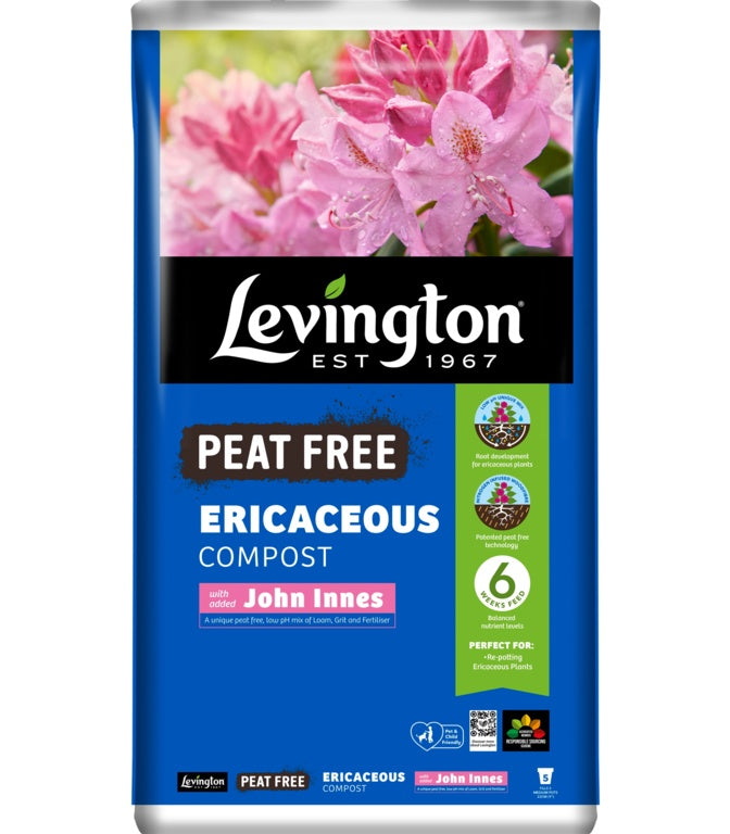 Levington Peat Free Ericaceous Compost With John Innes 25L