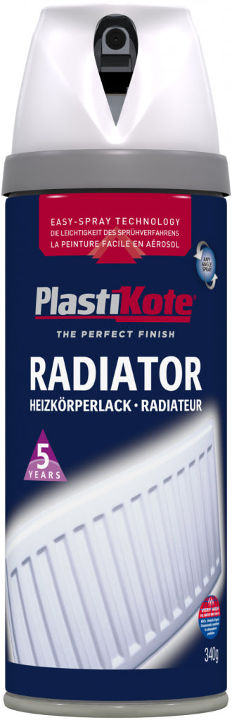 PlastiKote Radiator Spray Paint 400ml Gloss White
