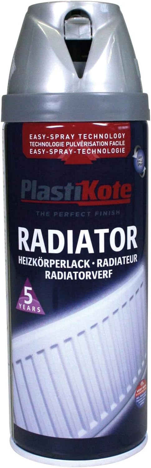 PlastiKote Radiator Spray Paint 400ml Satin Chrome