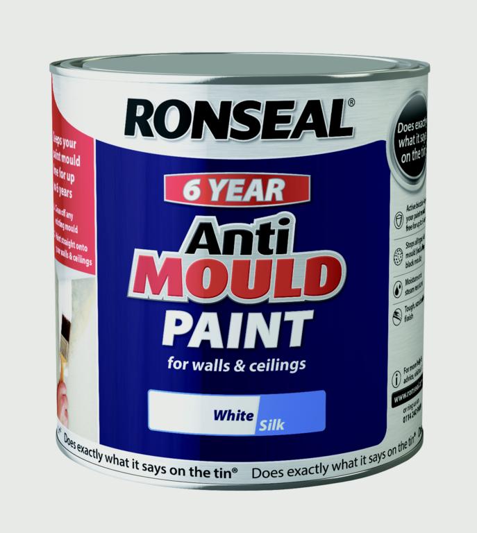 Ronseal 6 Year Anti Mould Paint 2.5L White Silk