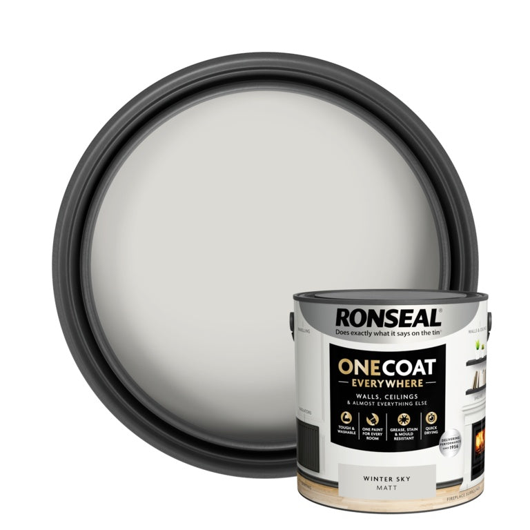Ronseal One Coat Everywhere Matt Paint 2.5L Winter Sky
