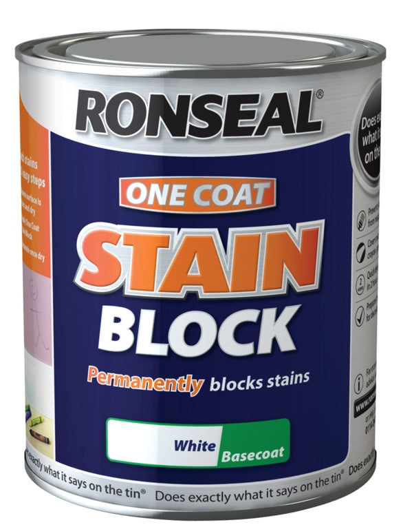 Ronseal One Coat Stain Block 2.5L White