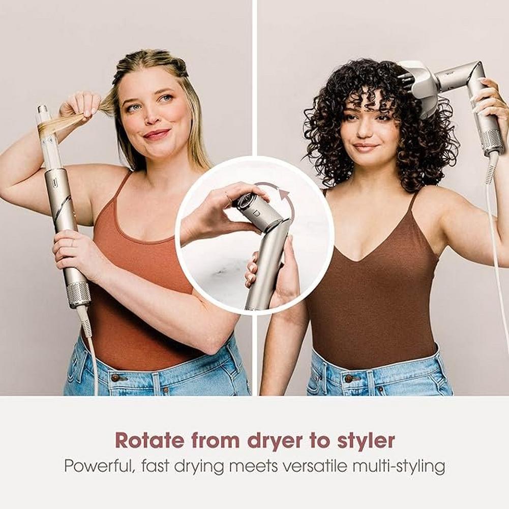 Shark HD435SLUK FlexStyle 4-in-1 Air Styler & Hair Dryer for Curly & Coily Hair – Stone