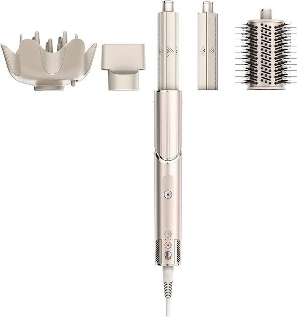 Shark HD435SLUK FlexStyle 4-in-1 Air Styler & Hair Dryer for Curly & Coily Hair – Stone