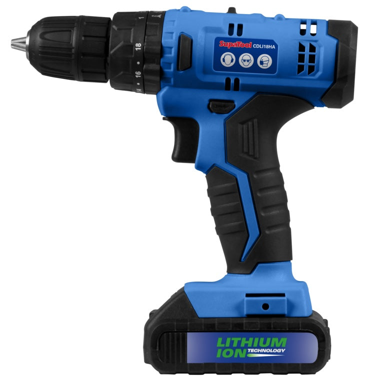 SupaTool Cordless Combi Hammer Drill Lithium Ion 18v – Ample