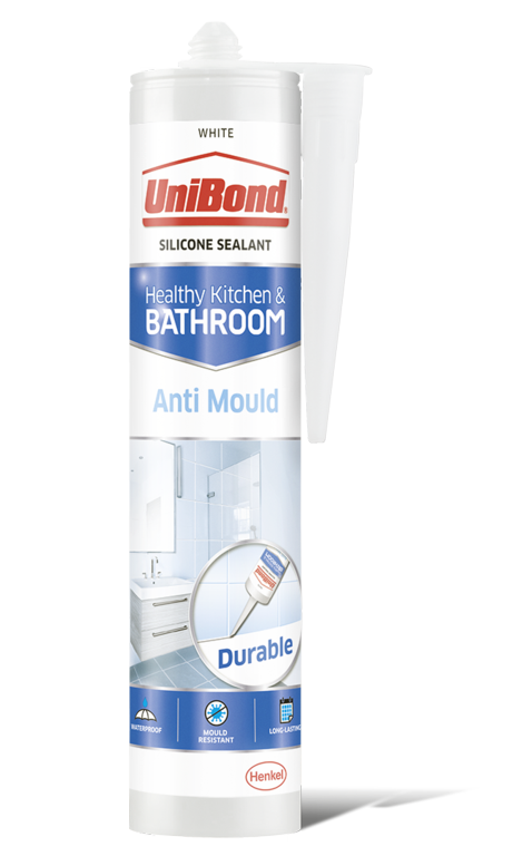 UniBond Anti-Mould Bathroom & Kitchen Sealant White 274g