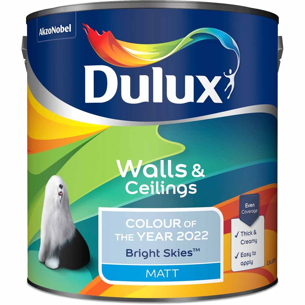 Dulux Wall & Ceilings Bright Skies Matt Emulsion Paint 2.5L