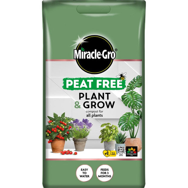 Miracle-Gro Plant & Grow All Plant Compost, Peat Free 10L Bag